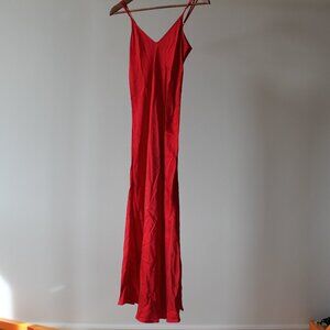 Silk Laundry Red Dress